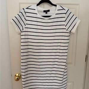 Chico's Black and White Striped Mini Dress